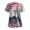 thumbnail image 6 of enyan American Flag Wos Hawaiian Shirt Short Sleeve 3D Graphic Shirts Tropical Holiday Beach TShirts Tshirt Women,Red,L, 6 of 6