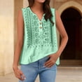 thumbnail image 5 of Tweang Tank Top for Women Tank Tops Casual Shirts Lightweight Gauze Camisoles Crop Tops Pleated High Neck Halter Tops Loose Tunic Blouses Summer Lightweight Sleeveless T-shirt Cami Tube Green L, 5 of 8