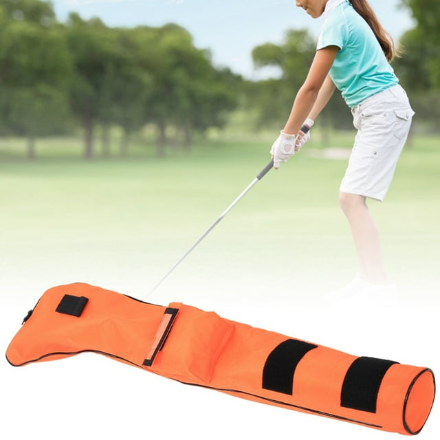 Waterproof Soft Foldable Portable Golf Bag, Nylon Golf Club Bag, for Outdoor Practice Training Blue,Orange,Pink