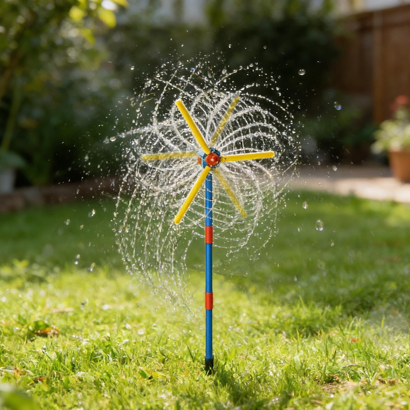 Windmill Garden Sprinkler 360 Degree Rotating Sprinkler Yard Sprinkler Lawn Irrigation Sprinkler with Windmill Design Ideal for Garden Patio and Backyard Use