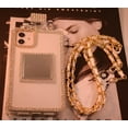 thumbnail image 5 of Compatible with iPhone 13 Case 6.1 inch 2021 Released, Perfume Bottle Cover with Necklace Neck Wrist Chain String Luxury Bling 3D Glitter Crystal Diamonds Rhinestone Shell for Apple iPhone 13, 5 of 10
