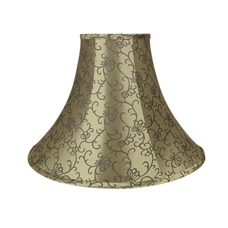 Aspen Creative 30165 Transitional Bell Shape Spider Construction Lamp Shade in Brown, 16" wide (6" x 16" x 12")