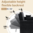 thumbnail image 7 of Jopath 3 in 1 Convertible Sofa Bed,Sleeper Sofa with Pull Out Bed,Loveseat Couch with Adjsutable Backrest for Living Room,Apartment,Black, 7 of 7