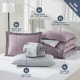 thumbnail image 4 of LammaLoe California King Comforter Set, With Sheets, Bed In A Bag 7 Piece, Bedding Set, Dusty Purple, 4 of 7