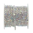 thumbnail image 3 of Rhinestone Trim Colorful Glittering 10 Meters Rhinestone Trim for Household DIY Craft Clothes Decoration GiftSilver Back AB Color 3mm, 3 of 4