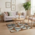 thumbnail image 3 of ODIKA 4'x6' Washable Area Rug Non-Slip, Chair-Friendly, Flatwoven Interlocking Motifs Brushstroke Minimalist Abstract Mid Refined for Home Office, Under Desk, 3 of 7