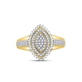 thumbnail image 2 of FB Jewels 10kt Yellow Gold Womens Round Diamond Marquise-shape Cluster Ring 1/4 Cttw Size 5.5, 2 of 4