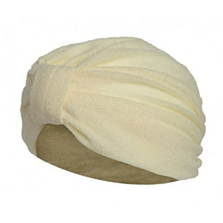 Soft Terry Cloth Turban Head Cover with Reversible Knot or Button Front ...