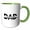 Green/White, variant on 3drose, Typography of I Love You Dad, 15oz Mug