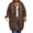 Brown, variant on Women Long Zip Up Hoodie Sevevn Oversized Soft Fleece Casual Hooded Jacket Multiple Colors L-XXXXL Daily Wear