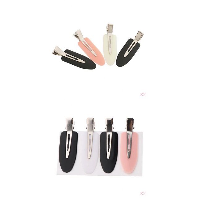 Pinzas para el cabello sin costuras sin doblar 16X para mujer, pinzas para el cabello con de maquillaje Yuyangstore Pinzas para el cabello sin costuras sin doblar