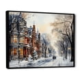 thumbnail image 2 of Designart "Landscape of a Russian City in Winter II" Landscapes Framed Wall Art - Traditional Brown Winter Landscape Entryway Framed Wall Art, 2 of 6