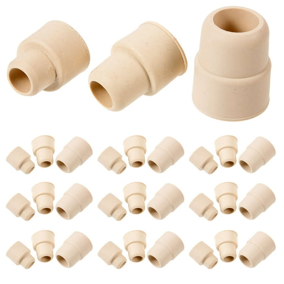 NIAIZEK Beige Natural Rubber Bottle Stoppers, Compact Tube Sealing Plugs for Bottles, 30 Pieces Pack