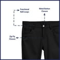 thumbnail image 4 of Educated Uniforms Girls 4-20 Adjustable Waist Skinny Knit School Pant Black 7, 4 of 5