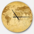 thumbnail image 1 of DesignArt Vintage Classic Map Large Wall Clock, 1 of 2
