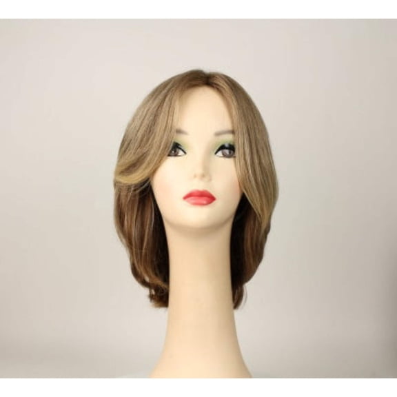 European Human Hair Freeda Wig Regina Light Blonde With Darker Roots Multi-Directional Skin Top Size S