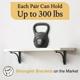thumbnail image 6 of Classic Shelf Bracket Set by Balin Designs (Black) for 10 inch - 12 inch Mantel Shelves L Brackets – Heavy Duty Decorative Metal Supports – Easy Installation with Hardware Included - Set of 4, 6 of 9