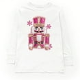 thumbnail image 5 of Pink Snowflake Nutcracker Patchwork Print - Toddler Long Sleeve Graphic Tee and Youth Long Sleeve Graphic T-Shirt, 5 of 16