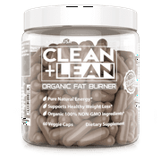 CLEAN + LEAN -ORGANIC FAT BURNER by FitFarm USA - Worlds First Organic Fat Burner Supports Healthy Weight Loss with 100% Organic Non-Gmo Ingredients! Gluten Free & Vegan 60 Caps- "Feel the Clean"