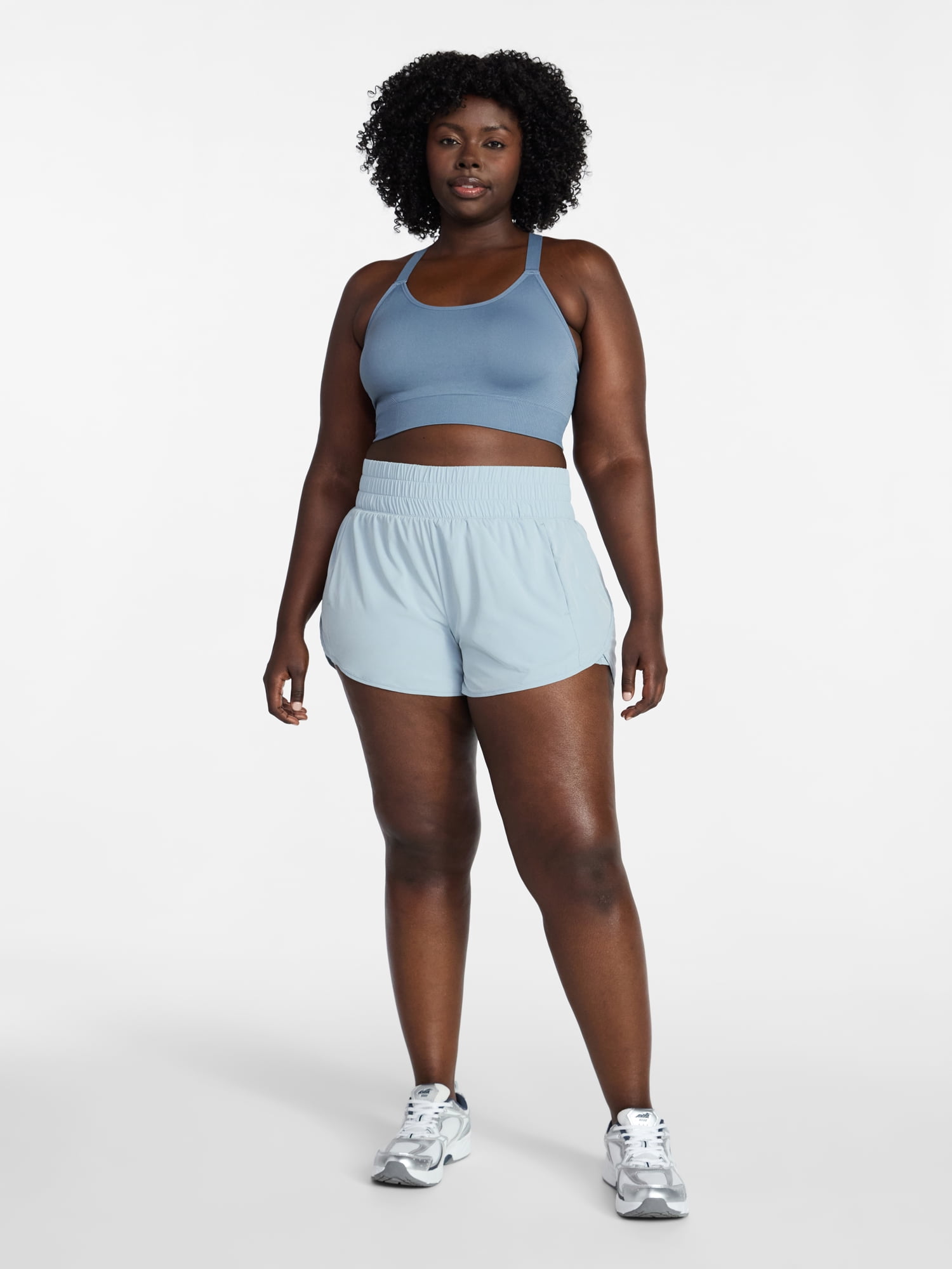 Avia Women's and Women's Plus Running Shorts with Bike Liner, 3" Inseam, Sizes XS-4X