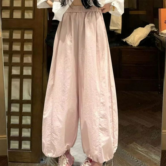 Simua Summer Pants for Women High Waisted Fashion Casual Palazzo Pants