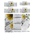 thumbnail image 3 of Kitchen Cafe Valance Curtain for Small Windows,Farmhouse Sunflowers on Shabby Wooden Planks Rod Pocket Short Valances Bees Window Treatment Panel for Living Room/Bedroom/Bathroom,42x12in, 3 of 9