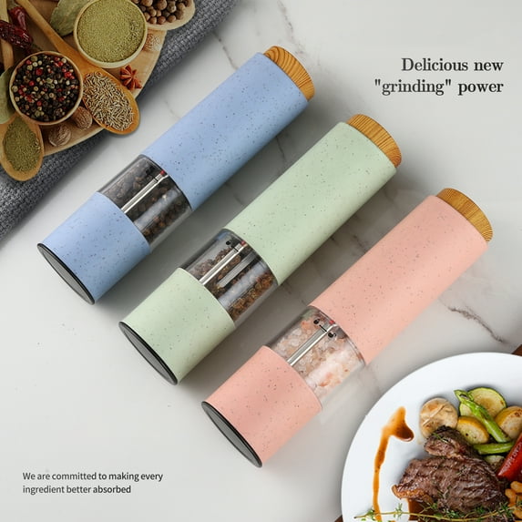 Reheyre Eco-friendly Pepper Grinder, Labor-Saving ABS Electric Pepper Mill Accessories for Home Use