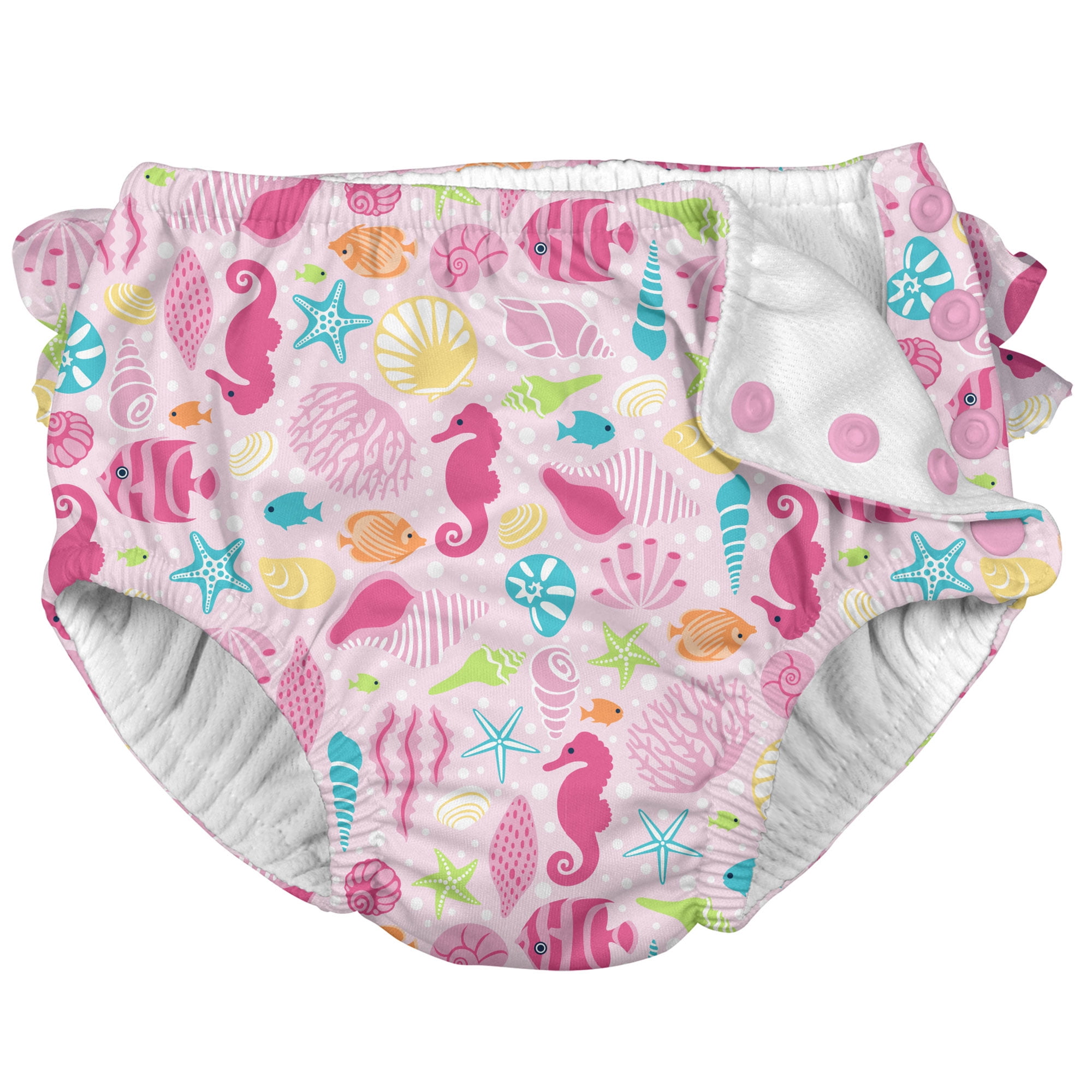 Leveret Kids Baby Boys Girls Reusable Absorbent Swim Diaper UPF 50 Pink Size 18-24 Months 