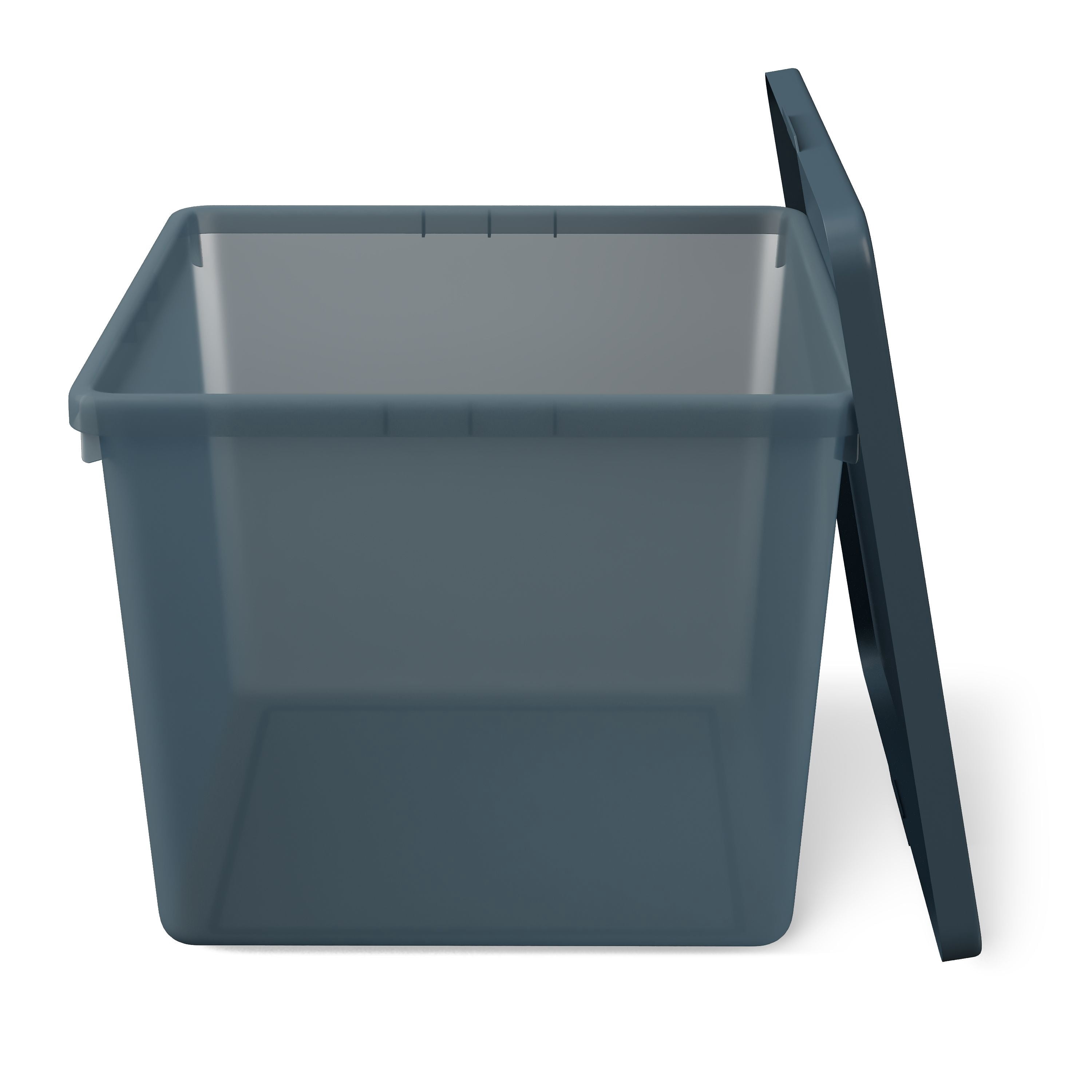 Mainstays Kids Blue Large Plastic Storage Bin with Lid, 4 Pack
