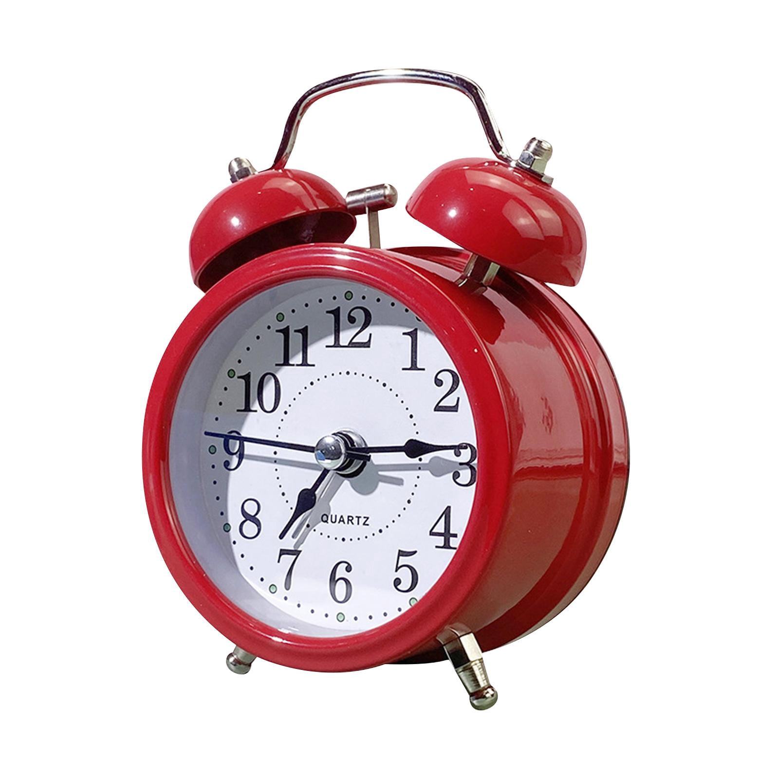 YWMJZEU Alarm Clock Luminous Dial Backlight for Bedroom Bedside Heavy Sleepers Table Red