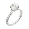 thumbnail image 2 of Charles & Colvard 14K White Gold Moissanite 7.5mm Round Engagement Ring-Size 6.5 1.64cttw DEW, 2 of 8