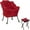 Red, variant on XiHuaZhaoChen Lazy Chair with Ottoman, Leisure Upholstered Reading Sofa Chair with Armrests & Side Pocket, Modern Lounge Accent Chair with Folding Footrest for Living Room,Brown