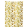 thumbnail image 3 of Ambesonne Leaves Tablecloth Rectangular Table Cover, Tropical Golden Tone Leaves, 52"x70", Earth Yellow Pale Coffee, 3 of 4