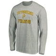 thumbnail image 2 of Men's Heathered Gray Pittsburgh Pirates Team Heart & Soul Long Sleeve T-Shirt, 2 of 3