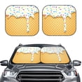 thumbnail image 2 of Naloa White Ice Cream 2 Piece Foldable Car Sun Shades, Car Windshield Sunshade, Front Window Sunshade for Car, Truck, SUV - Large, 2 of 7