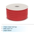 thumbnail image 2 of Uxcell Cotton Twill Tape 1/4" 50 Yards Cotton Ribbon Bias Binding Tape for Sewing Gift Wrapping Red, 2 of 4