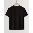 thumbnail image 2 of Boys' Casual "Jesus" Graphic Print Crew Neck Short Sleeve T-Shirt - Black, Summer Tee, Soft Knit Fabric, Regular Fit, Perfect for Casual Attire, Everyday Youth Tee | Short Sleeve Shirt, 2 of 6