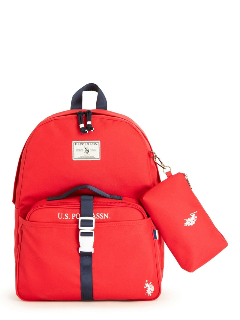 U.S. Polo Assn. Boys Water-Resistant Backpack, Lunch Tote, Pencil