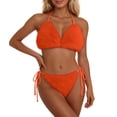 thumbnail image 1 of Beachwear Set for Summer Leisure with Sleek Strapless Solid Design and Versatile Two-Piece Bikini Ensemble, 1 of 4