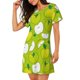 thumbnail image 2 of Balery Green Apple Camisón de manga corta con cuello redondo para mujer, cómodo y elegante., 2 of 6