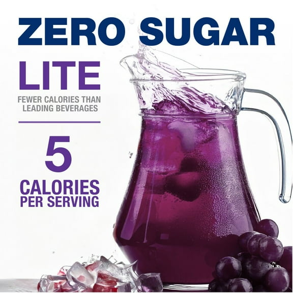 KR Lite Zero Sugar Grape Instant Drink Mix Packets - 6 packets / 0.35 oz