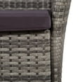 thumbnail image 3 of vidaXL Ensemble Bistro 3 Pcs Rotin Synthétique Gris, 3 of 5
