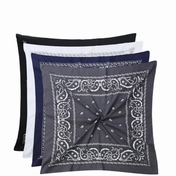 XIBUFE 100% Cotton 27" X 27" Large Bandanas for Men & Women, Multi-Purpose Bandana Head Bandanas