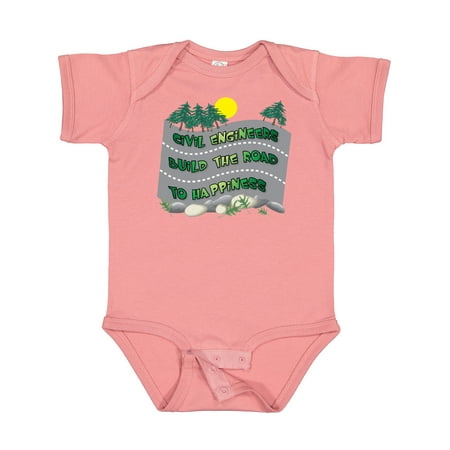 

Inktastic Civil Engineers Road to Happiness Boys or Girls Baby Bodysuit