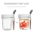 thumbnail image 3 of 2 tarros portátiles para avena nocturna con tapas para leche, cereales y frutas, 3 of 8