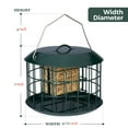 thumbnail image 3 of Kingsyard Squirrel Proof Double Suet Feeder, Metal Cage Bird Feeders for Outdoors Hanging, Green, 3 of 7