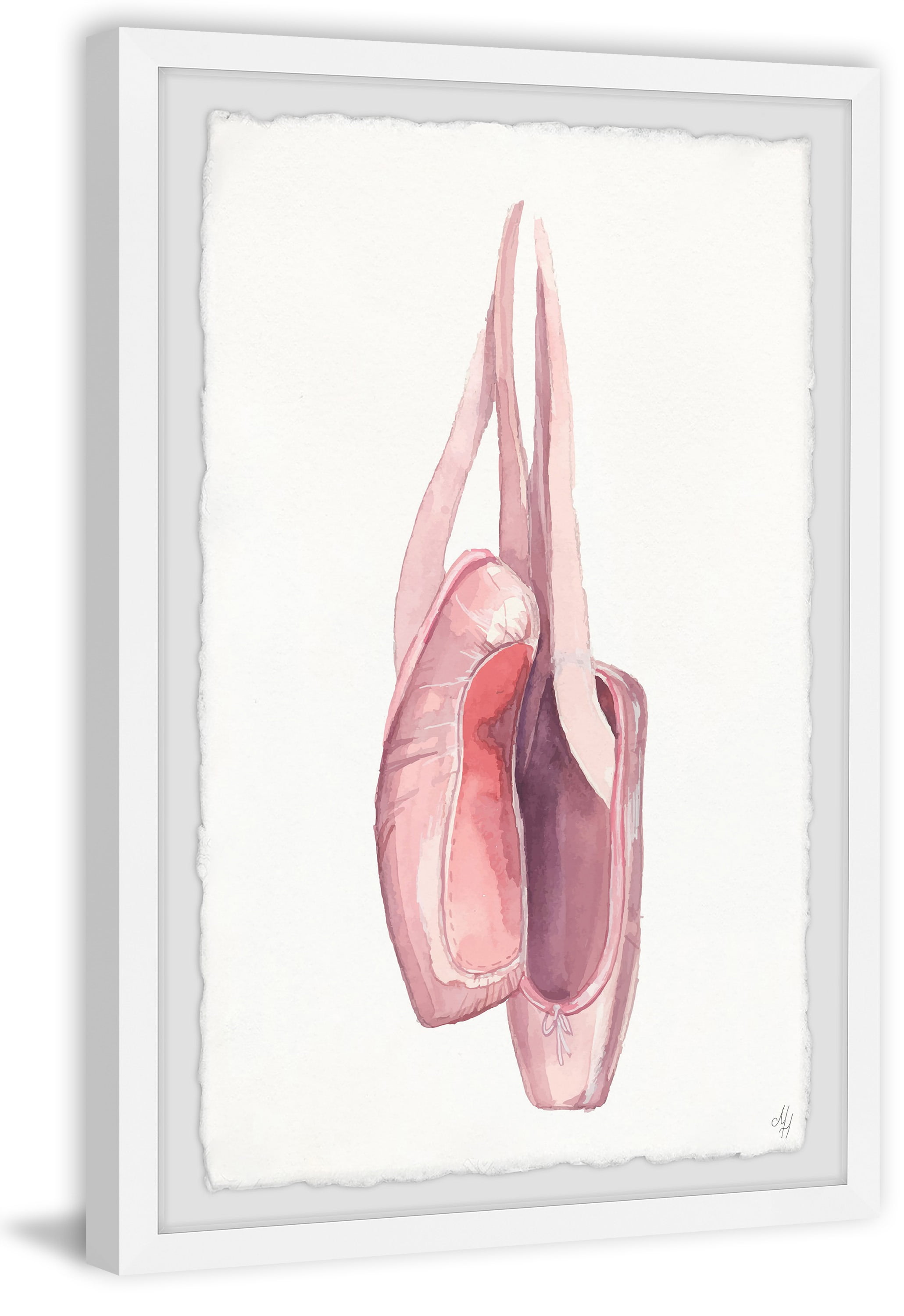 Marmont Hill Pink Ballet Shoes Framed Wall Art