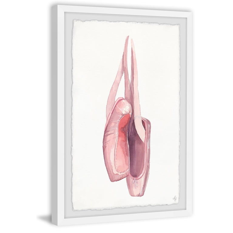 cfbn☺︎ house on the hill Ballet柄　80cm Free Shipping! Marmont Hill Pink Ballet Shoes Framed Wall Art