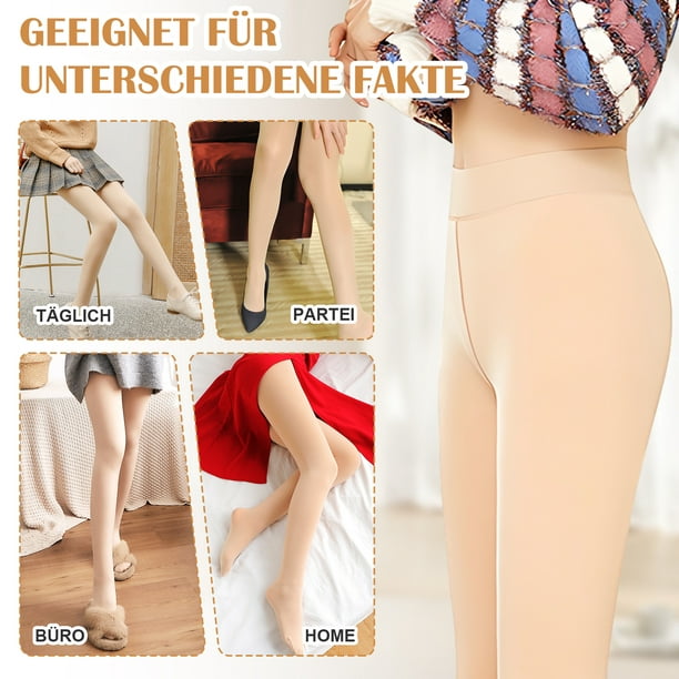 Goriertaly Skin Color Winter Essential Fleece Tights For Warmth