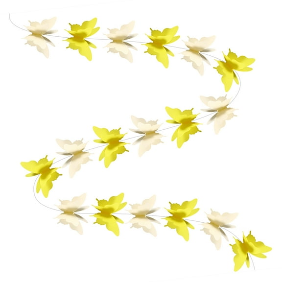 Raindrops Yellow Paper banner for Party Decorations Wedding and Birthday 3D Bunting 9 8ft